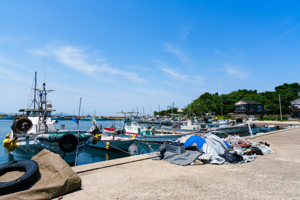 北九州市藍島の港の風景