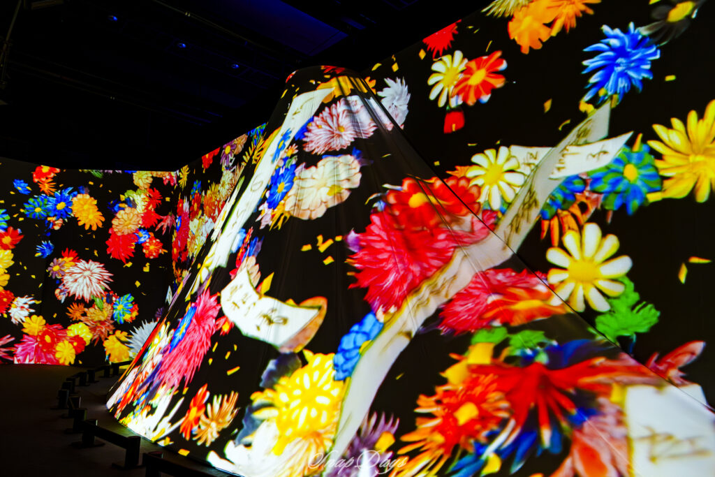 「動き出す浮世展」の富士山の3Dプロジェクションマッピング