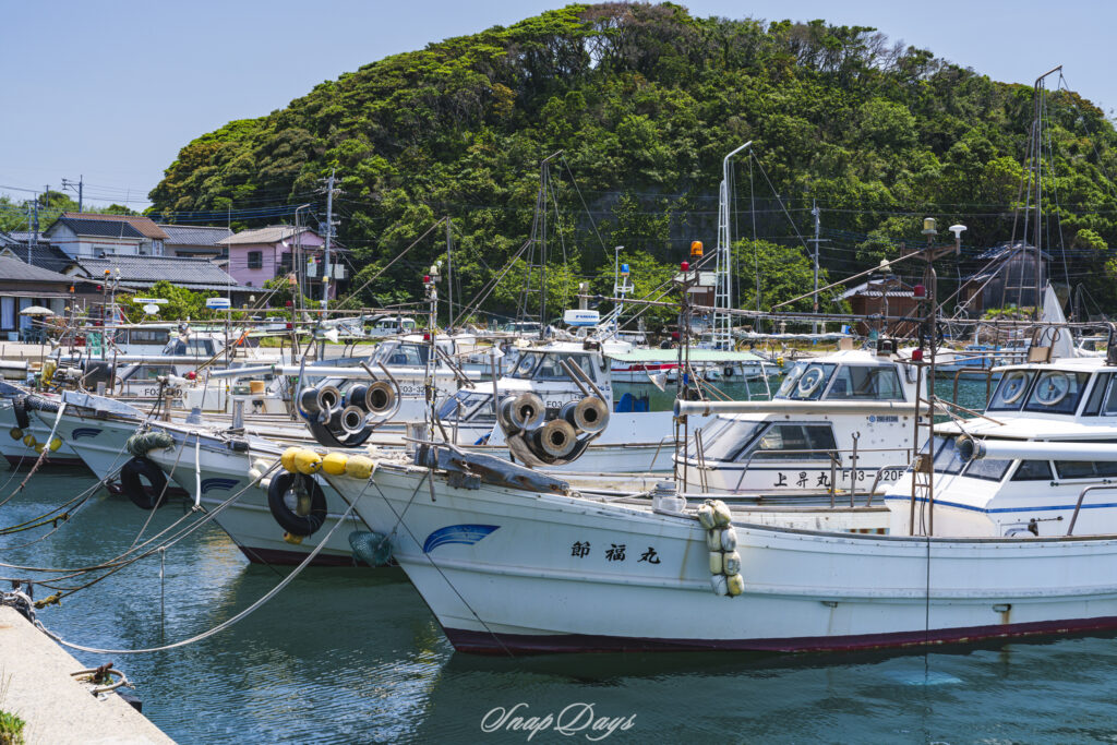北九州市藍島の港の様子