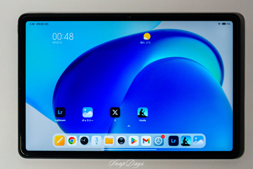 シャオミ Redmi Pad 2のホーム画面