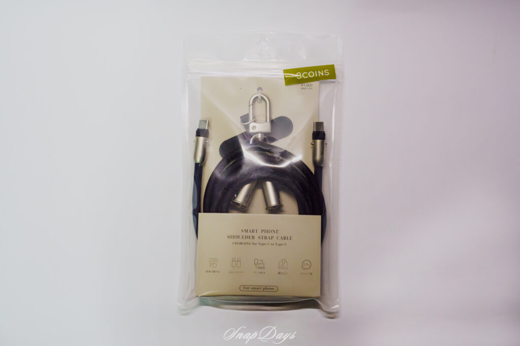 3COINSのケーブルスマホショルダーCtoCのパッケージ
